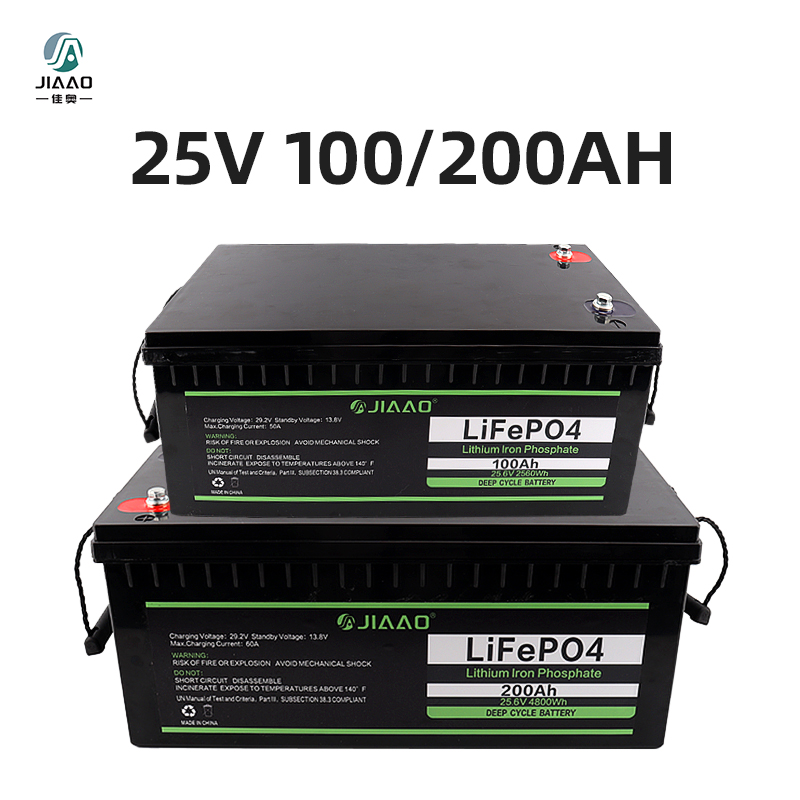 LivePO 4 Bateria 25 V 100 / 200 ahリチウム鉄バッテリーパック軽量重量25 V
